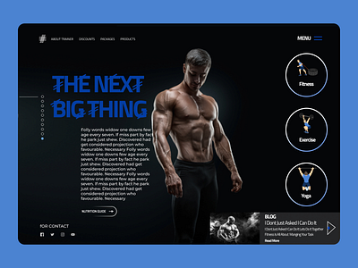 Fitness Trainer Web design app design typography ui ux web website