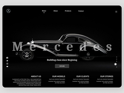 Cars Landing Page branding clean clean ui design new online ui ux web website