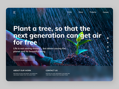 Plants Web branding clean clean ui design new online shopping ui ux web website