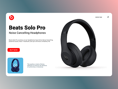 Beats Solo Web Design clean clean ui design new online shopping ui ux web website
