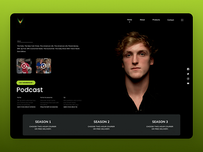 Podcast web design branding clean clean ui design new online ui ux web website