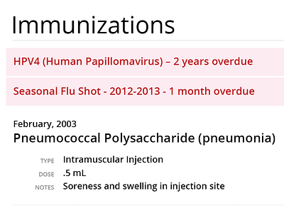Health Care Immunization