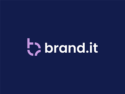 Brand.it Logo brand branding design identity logo merch merchandise name purple trend visual visual identity