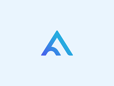 'A' Lettermark Logo a blue brand identity branding design gradeint letter lettermark logo modern monomark typography visual identity