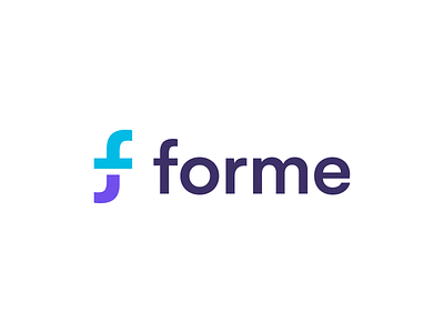 forme logo blue brand branding design identity logo logo design purple visual identity