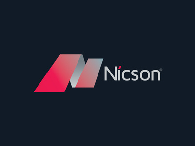 Nicson branding gradient logo visual identity