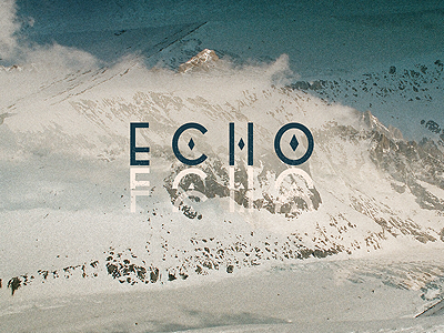 E C H O // Designers MX cover art designer mx e c h o echo landscape lettering mix mountains music noise texture typography