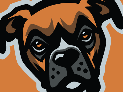 Boxers baseball boxers dog logo