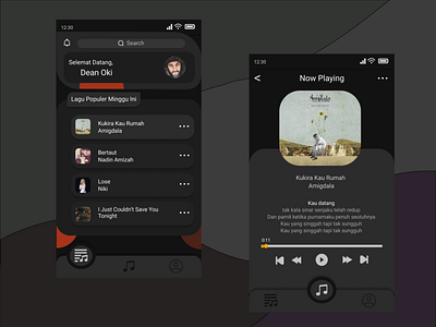 MUSIC APP UI