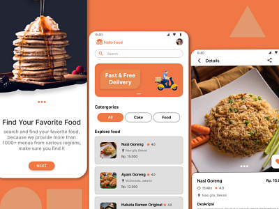 Hallo Food (UI/UX) app design food illustration learning mobile mobile apps ui uiux ux