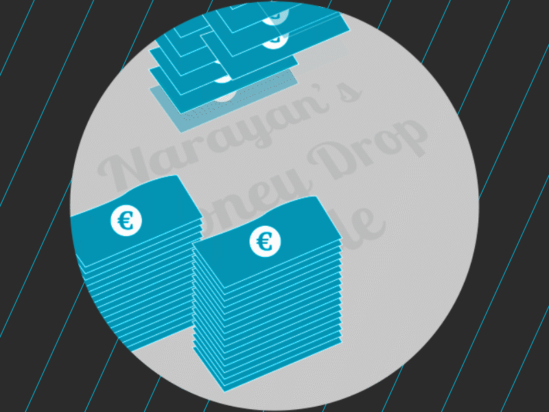 Money Drop By Narayan gif animated animation money drop narayan jacques louradour