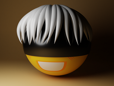 Gojo Satorou - The Masked Emoji 3d design emoji graphic design illustration