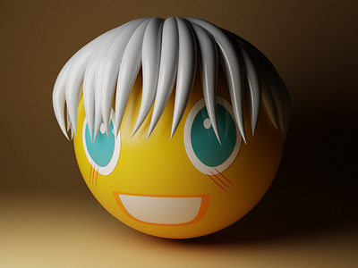 Gojo Satorou - Unmasked Emoji 3d design emoji graphic design illustration