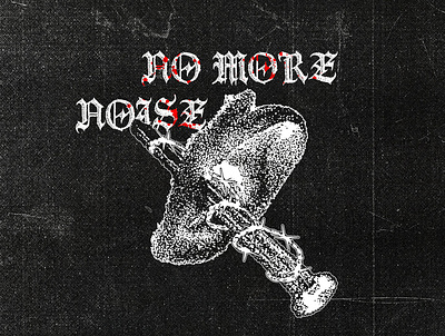 NO MORE NOISE. art artwork branding darkart darkmetal design designer illustration logo ui