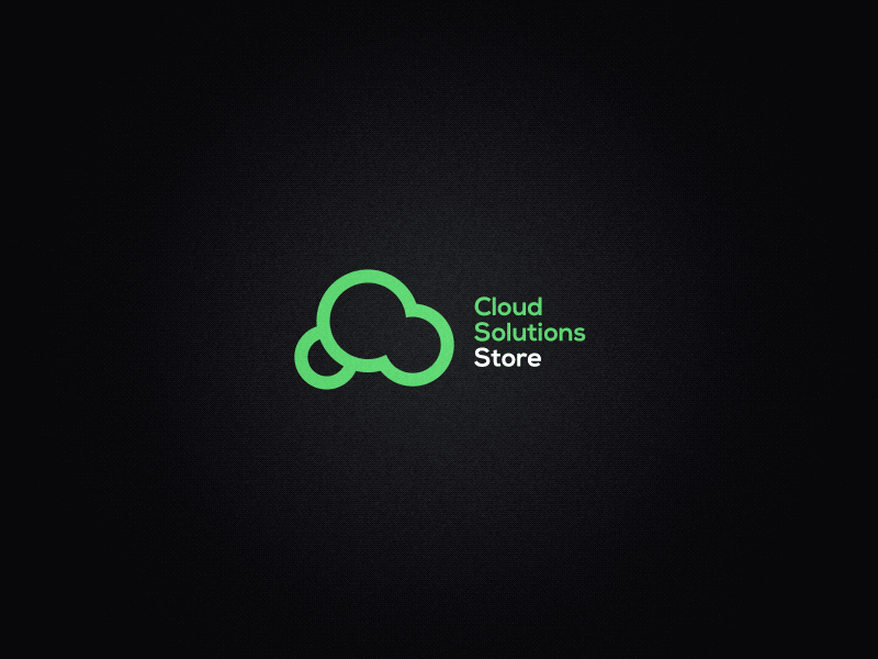 Logo Design for Cloud Solutions Store animation branding cloud design flat icon logo logo animation logo design logo motion minimal motion
