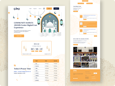 Islamic Landing Page Design app design branding design graphic design landing page mobile app design product design prototyping software design uiux design web design website design wireframing