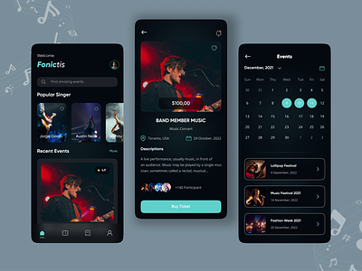 Music Event App UI Design