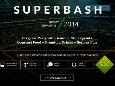 Superbash bar event flyer football night club party superbowl upscale