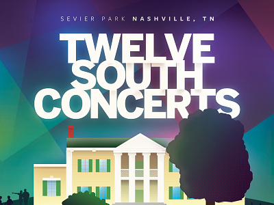 12 south concert poster 12 south concert illustration music nashville park poster
