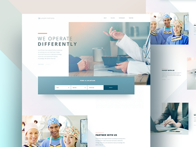 Healthcare homepage angles doctors healthcare homepage hospital landing page pastel surgery