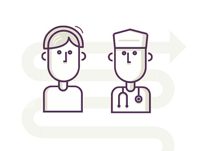 Healthcare Illustration doctor healthcare icon illustration lines minimal patient surgery