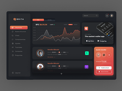 Bitcoin Dashboard Design app design bitcoin website dashboard design graphic design inspiration landing page mockup ui uiux user interface design ux web design website website design