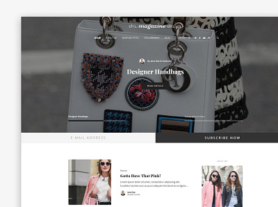 The Magazine Fashion WP Blog Theme animation app art branding design graphic design illustration illustrator web website