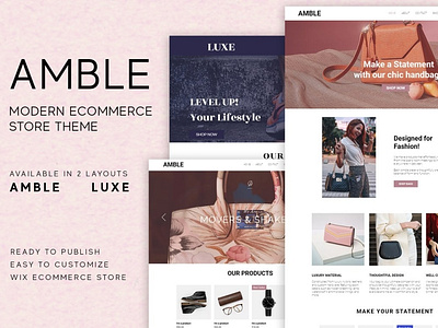 Amble Modern Ecommerce Wix Themes