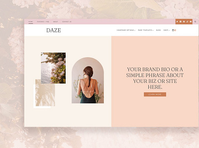 DAZE Coaching Blog Shop Theme animation app branding design graphic design illustration illustrator ui web website