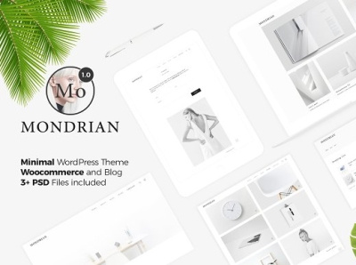 Mondrian - Minimal Blog and Store app branding design graphic design illustration illustrator minimal ui ux web website