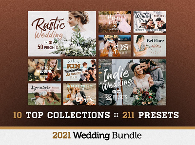 200 Wedding Presets Bundle 2021 app branding design graphic design illustration illustrator minimal ui web website