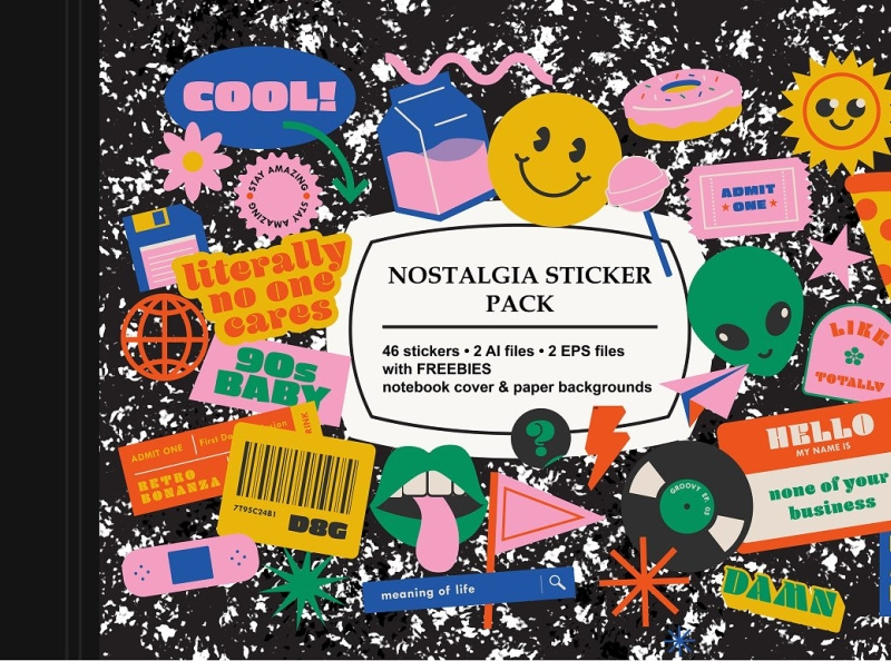 Nostalgia Sticker Pack by M. Umar on Dribbble