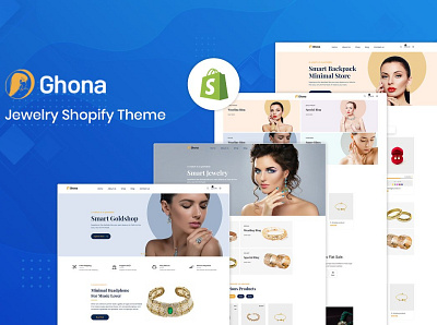 Jewelry Shopify Theme 3d animation app best sales branding design entrepreneur featured graphic design illustration illustrator jewelry logo motion graphics newsletter online jewelry business theme color ui web website