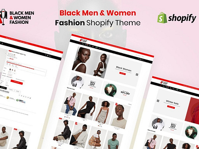Black Men and Women Fashion Theme