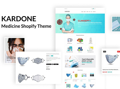 Kardone Medicine Store Shopify Theme 3d animation app branding design graphic design illustration illustrator logo medical items medicine store motion graphics online store shopify shopify theme template theme ui web website