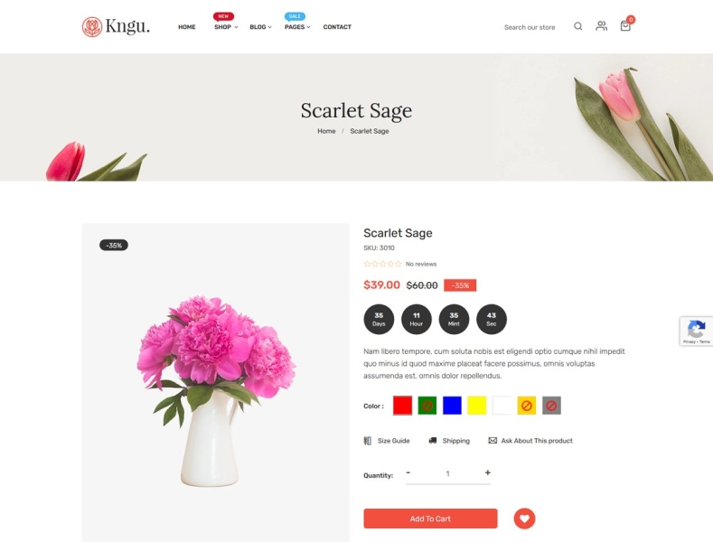 Flower Shopify Theme Kngu