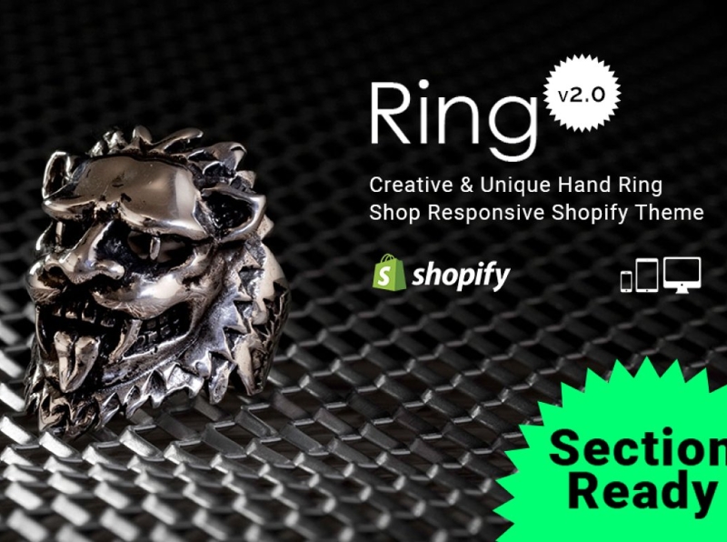 Ring Parallax Section Shopify Theme 3d accessories accessories shopify theme animation app branding design graphic design illustration illustrator logo motion graphics responsive responsive layout shopify shopify theme theme ui web website