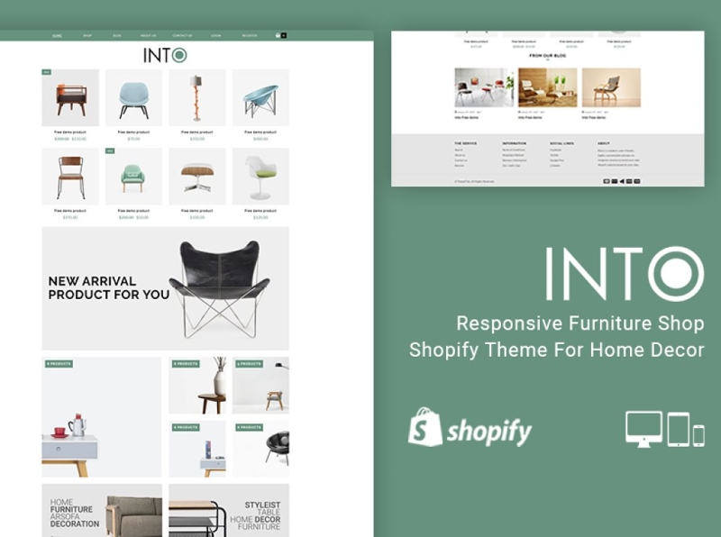 Into Furniture Shop Shopify Theme 3d animation app branding design furniture shopify theme graphic design illustration illustrator into shopify theme logo motion graphics responsive shopify theme shopify shopify theme template theme ui web website
