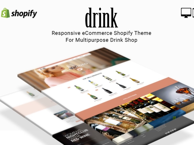 Drink Shop eCommerce Shopify Theme 3d animation app branding design ecommerce ecommerce shopify theme graphic design illustration illustrator logo motion graphics responsive responsive shopify theme shopify shopify theme theme ui web website