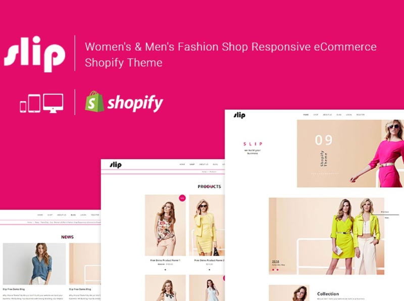 Slip Fashion Shop Shopify Theme 3d animation app branding design fashion shop fashion shopify theme graphic design illustration illustrator logo motion graphics responsive shopify theme shopify shopify theme slip shopify theme theme ui web website