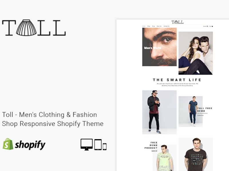 Toll Fashion Shop Shopify Theme 3d animation app branding design fashion shop fashion shopify theme graphic design illustration illustrator logo motion graphics responsive responsive shopify theme shopify theme toll shopify theme ui web website