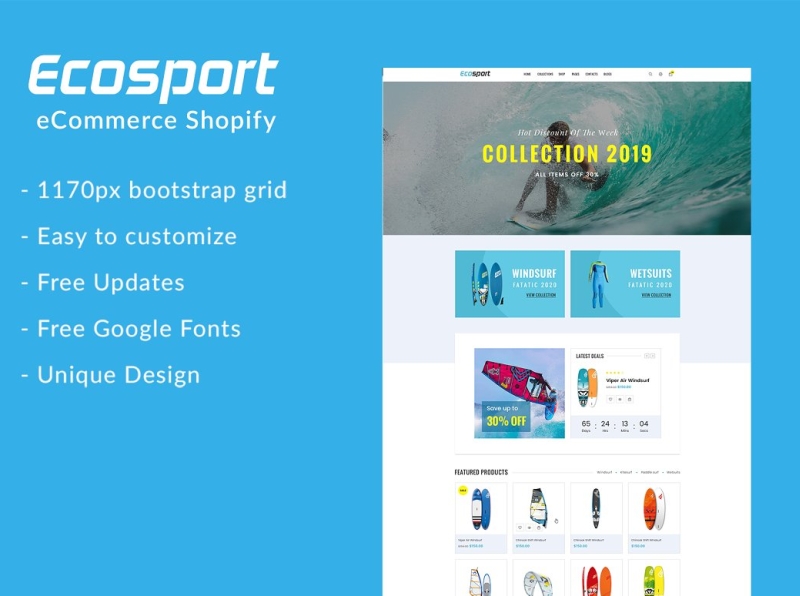 Eco sport Shopify Theme 3d accessories animation app branding design ecommerce graphic design illustration illustrator logo modern ecommerce motion graphics responsive responsive shopify theme shopify theme ui web website