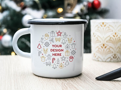 Enamel Mug Mockup #02 3d animation app branding design graphic design illustration illustrator logo motion graphics ui web website