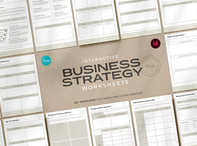 Interactive Business Strategy Sheets 3d animation app branding design graphic design illustration illustrator logo motion graphics ui web website