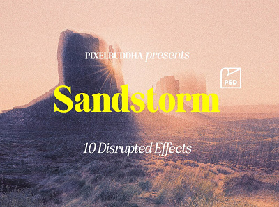 Sandstorm Disrupted Photoshop Effect 3d animation app branding design graphic design illustration illustrator logo motion graphics ui web website