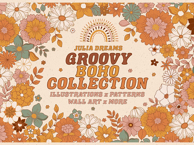 Groovy Boho Collection 3d animation app branding design graphic design illustration illustrator logo motion graphics ui web website