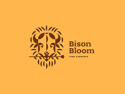 Bison Bloom Fine Cannabis branding cannabis illustration logo