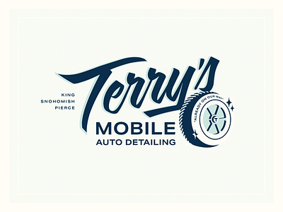 Terry's automotive branding classic logo logotype retro tire vintage wheel