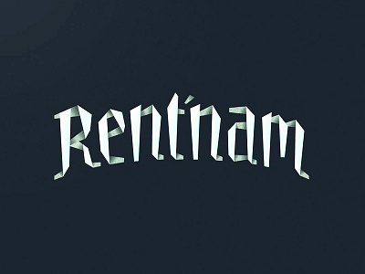 Rent'nam grain lettering texture typography
