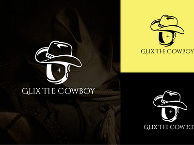 Glix The Cowboy sample branding flat logo logo designer minimalist logo modern logo unique logo
